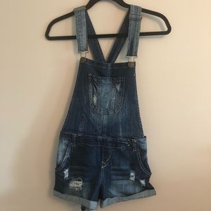 Overall Jean Shorts